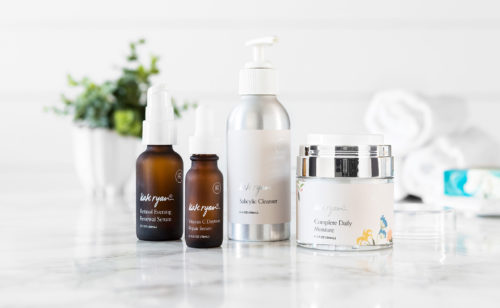 Kate Ryan Skincare - skincare set product photography for a natural skincare line.