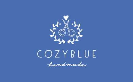 Cozyblue Handmade logo and brand identity design for an embroidery kit and pattern shop
