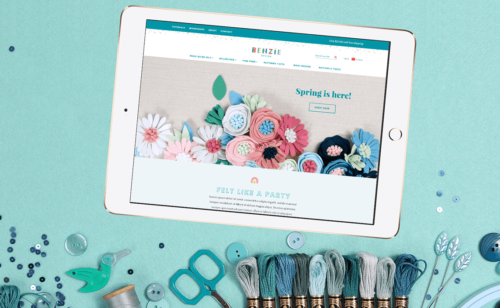 Benzie Design - Shopify website design for craft and felt supplies store.