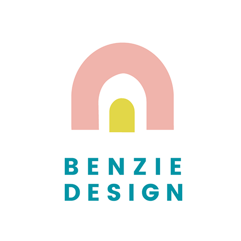Benzie Design logo for custom Shopify website for crafting store