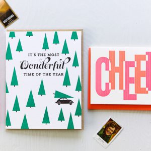 Letterpress Holiday Card Set from Nicely Noted