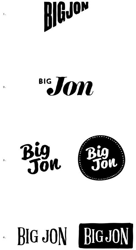 Original logo concepts for Big Jon by Aeolidia