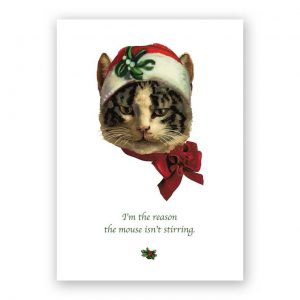 Cat's Christmas Holiday Card, by Kim Bagwill (The Frantic Meerkat)