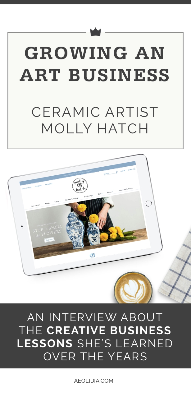 Ceramic Artist Molly Hatch launched her first tableware collection from her home studio in 2010 and quickly landed a licensing deal with Anthropologie. We recently asked Molly to share more about how her creative business has evolved and some of the lessons she’s learned over the years. 