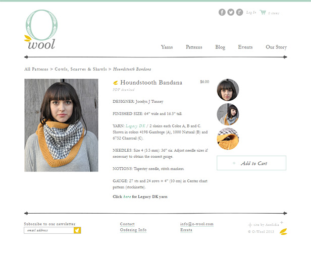 O-Wool item page