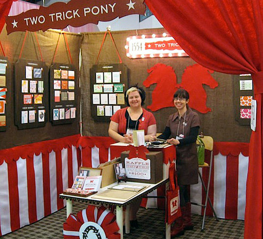 Two Trick Pony booth setup