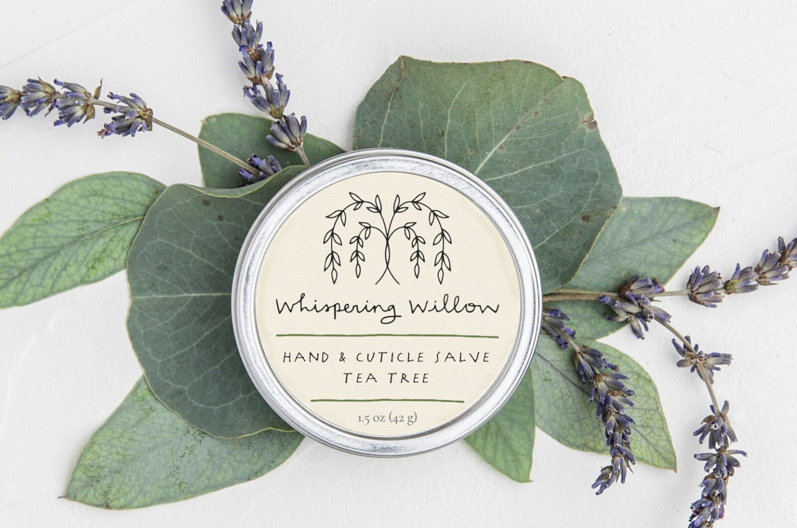 Salve packaging design for a natural apothecary line.