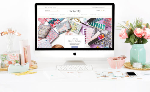 Custom Shopify web design for a fabric shop.
