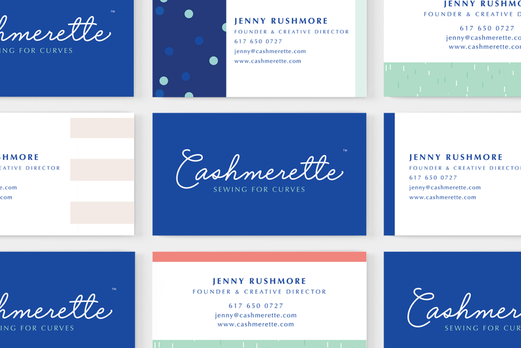 Cashmerette - business card design.