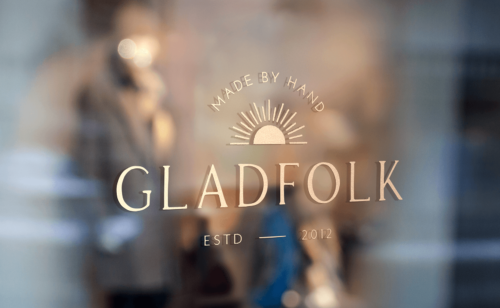 Gladfolk - storefront design for a modern lifestyle goods brand.