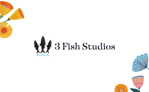 3 Fish Studios Shopify redesign for an artist studio.