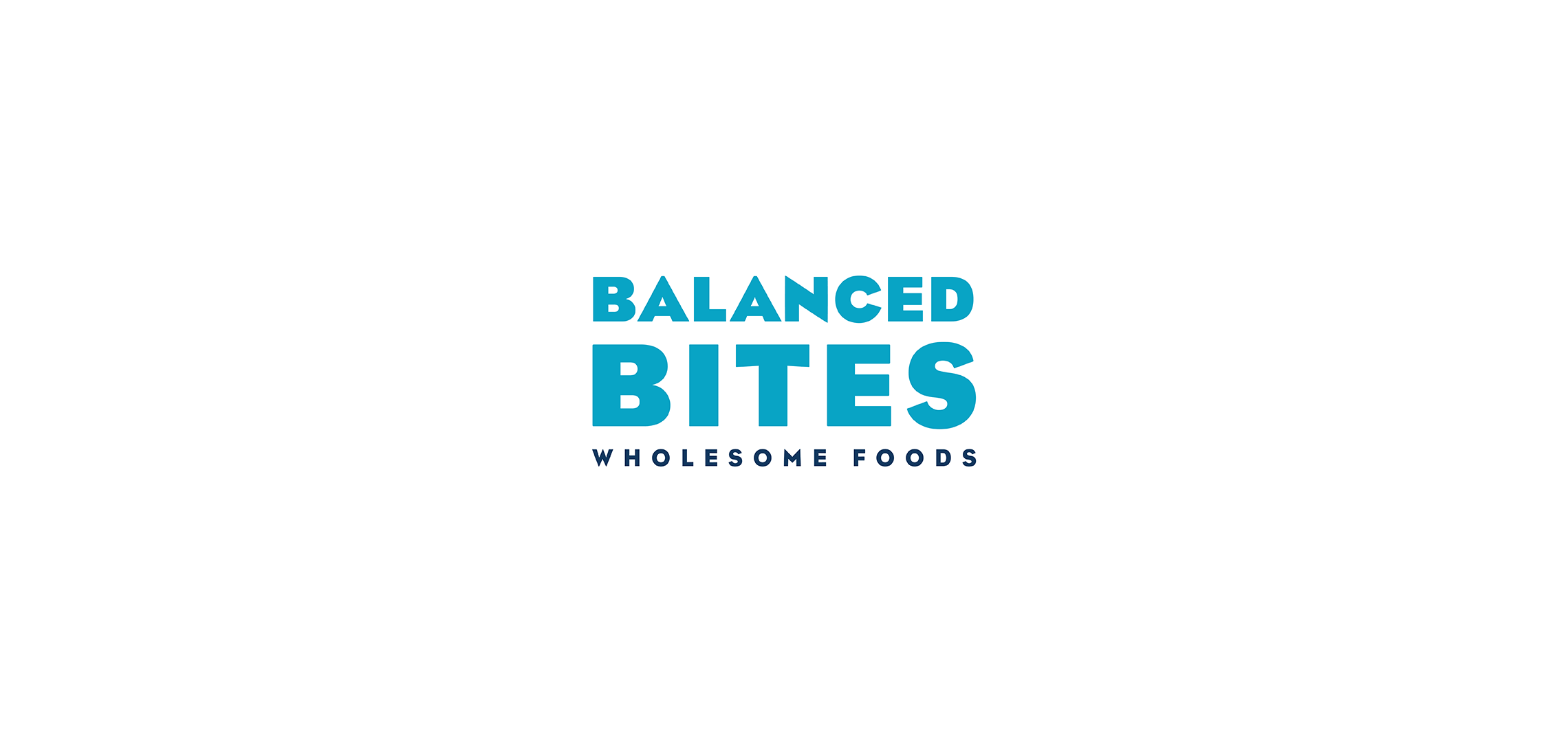 Balanced Bites Wholesome Foods: secondary logo with modern typography