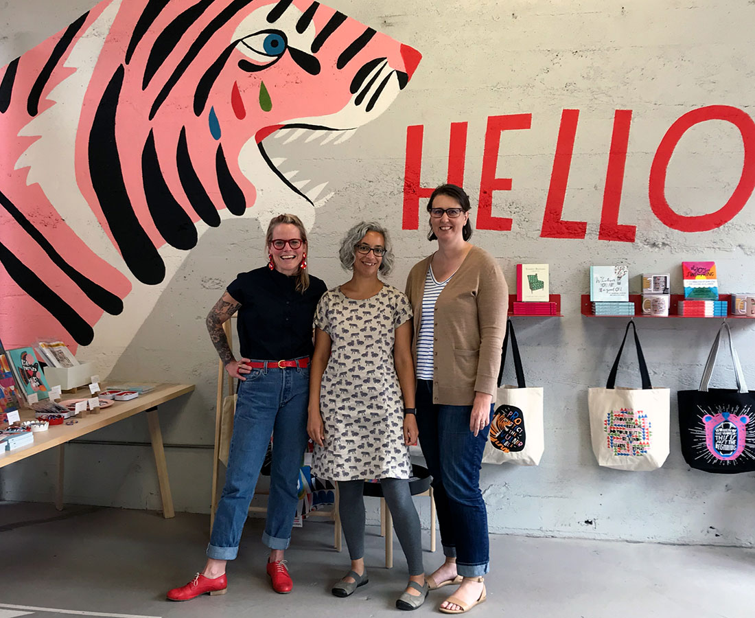 Visiting artist Lisa Congdon's Portland shop