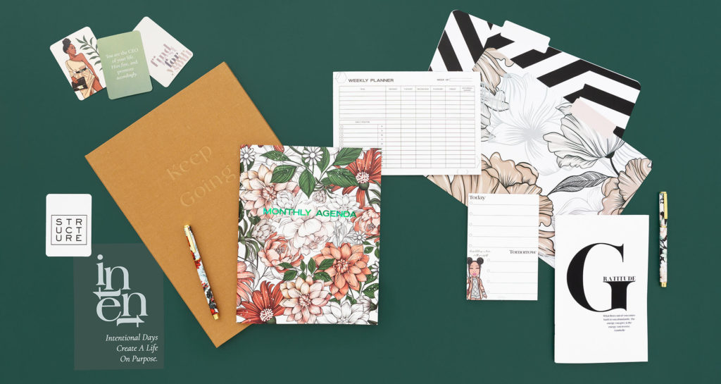 Styled product photography for an online stationery and lifestyle company