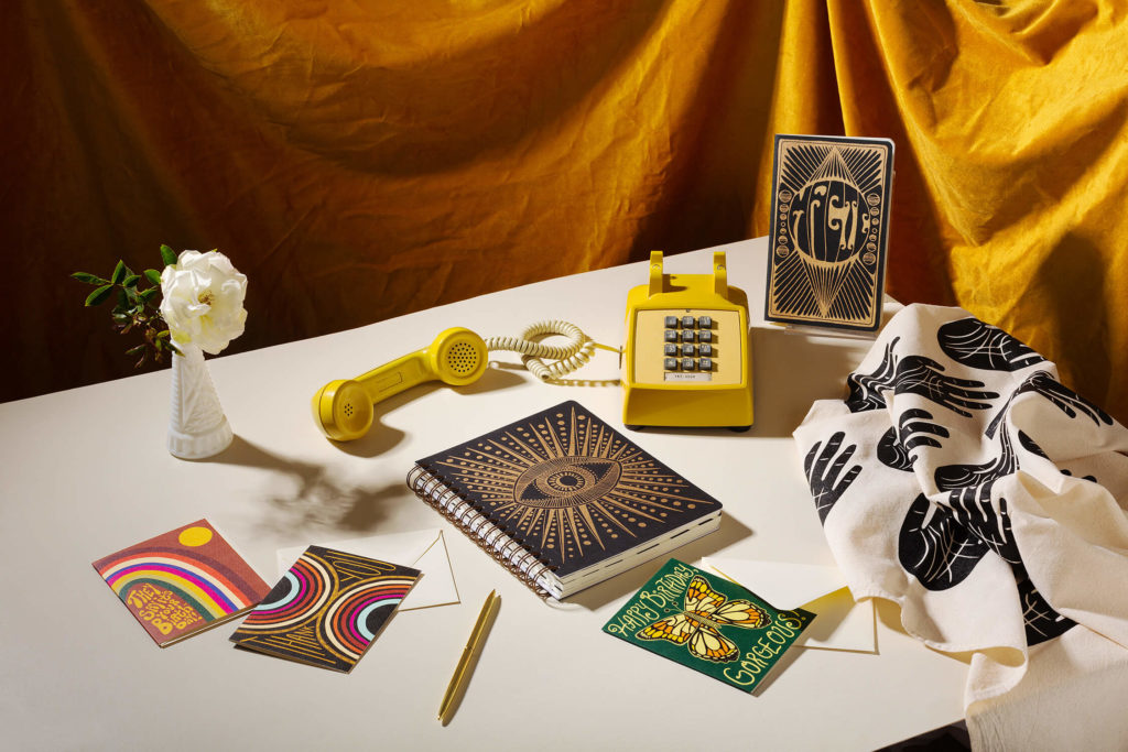 Photography for a retro-inspired stationery and gift brand
