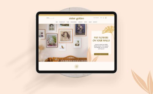 Mobile-first Shopify website for a flower art and home goods shop