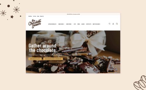 Shopify website redesign for a chocolate boutique that increased conversion by 48%