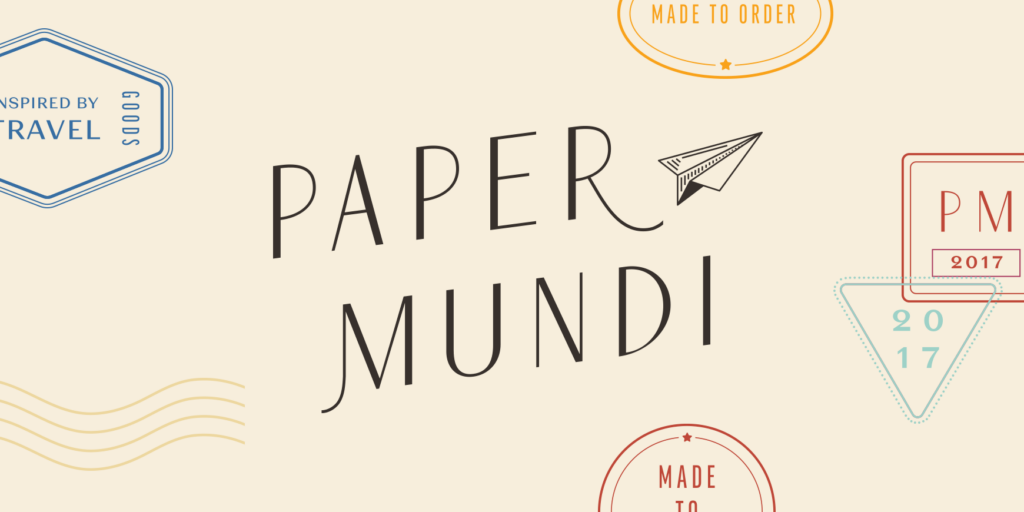 New business name and branding for Paper Mundi, an art prints shop.