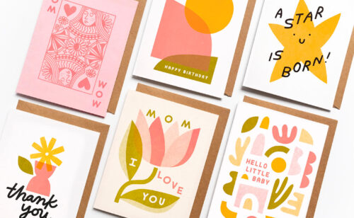 boho minimalist greeting cards by Artist & Business Owner (and Aeolidia client) Kristen Drozdowski