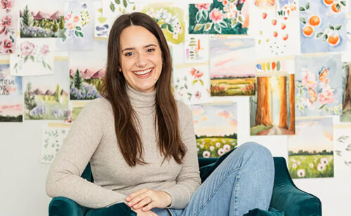 Kyle Sommer; artist and stationery designer. Hear her thoughts about working with Aeolidia.