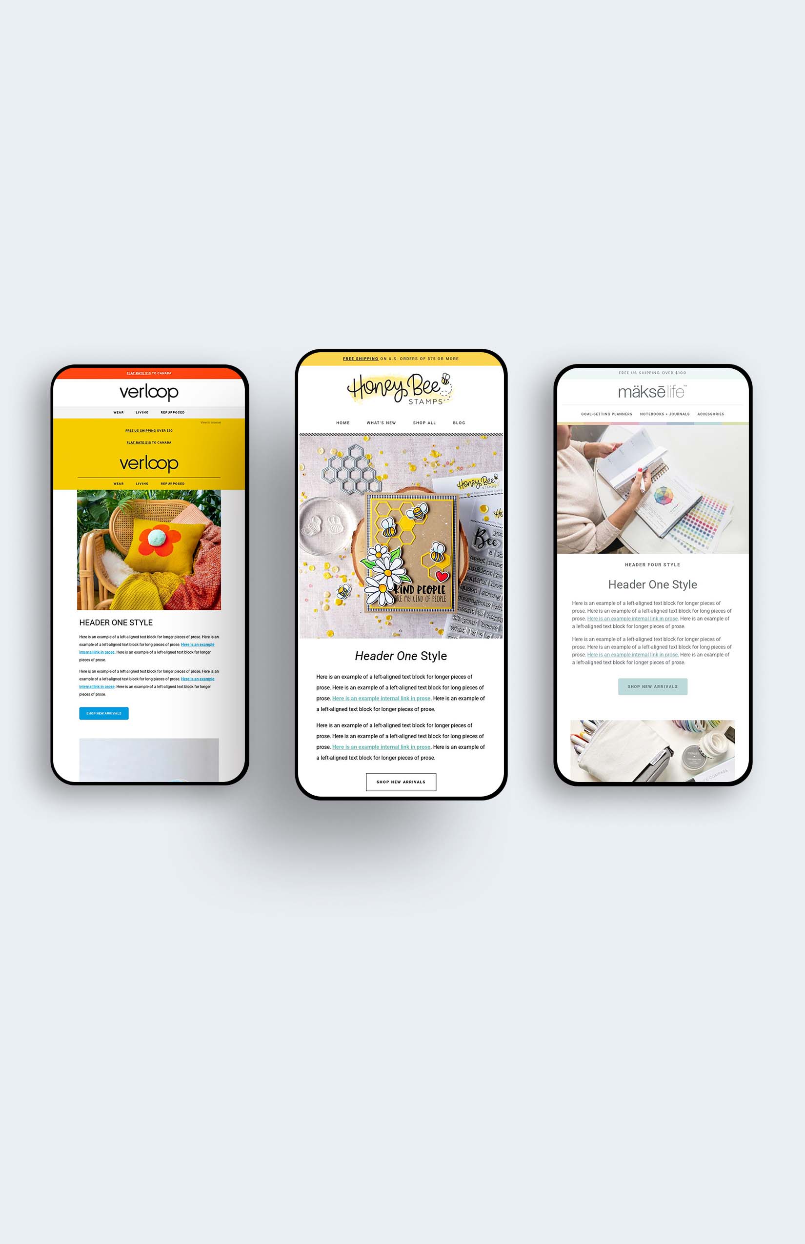 email marketing example from the Aeolidia portfolio