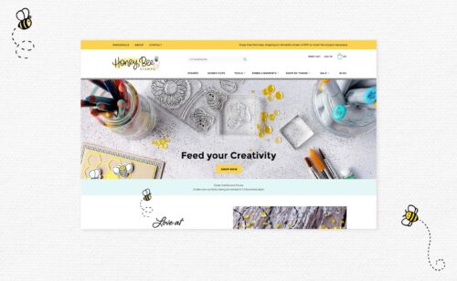 Honey Bee Stamps homepage by Aeolidia