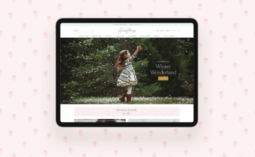 Shopify Plus website for SweetHoney children's clothing boutique