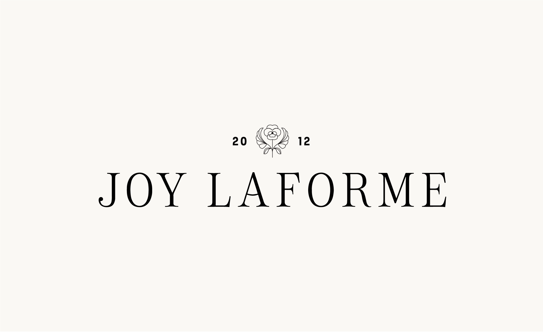 Logo for Joy Laforme designed by Aeolidia.