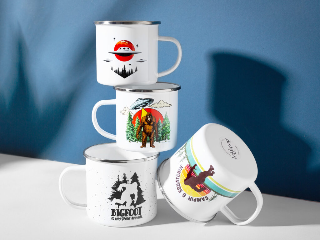 Product photography for Loftipop's Bigfoot mugs by Aeolidia.