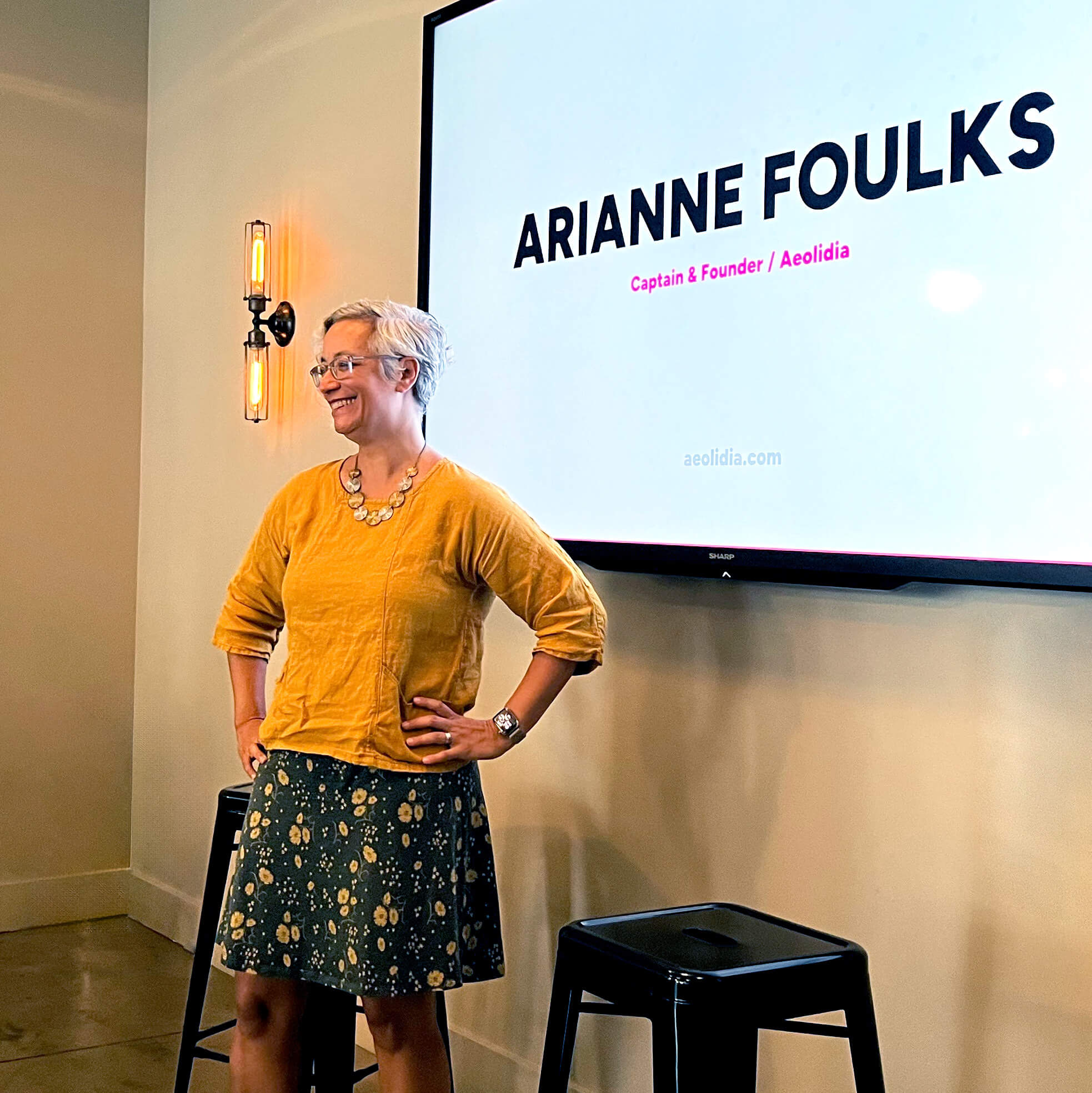 Arianne Foulks speaking at Craft + Work in NYC