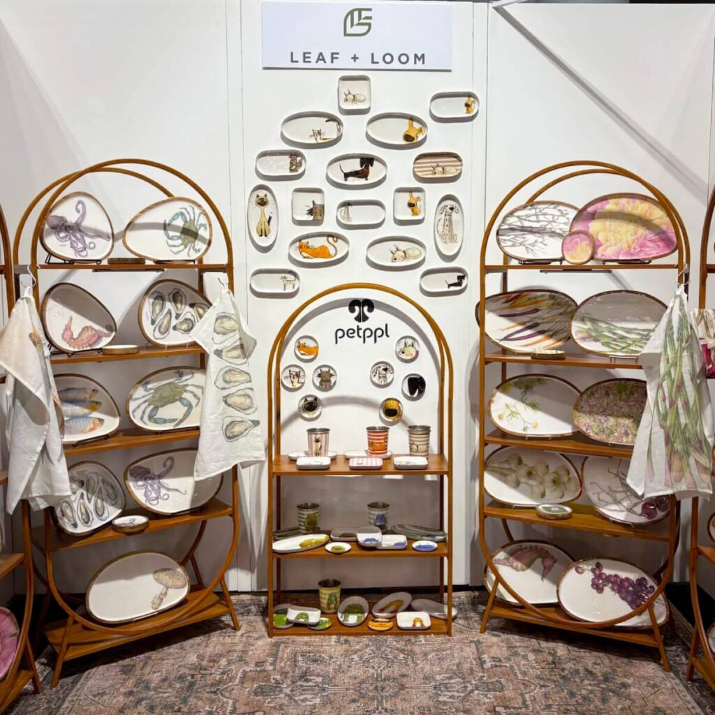 wooden art trays from Leaf + Loom​ at the 2026 NYC trade shows